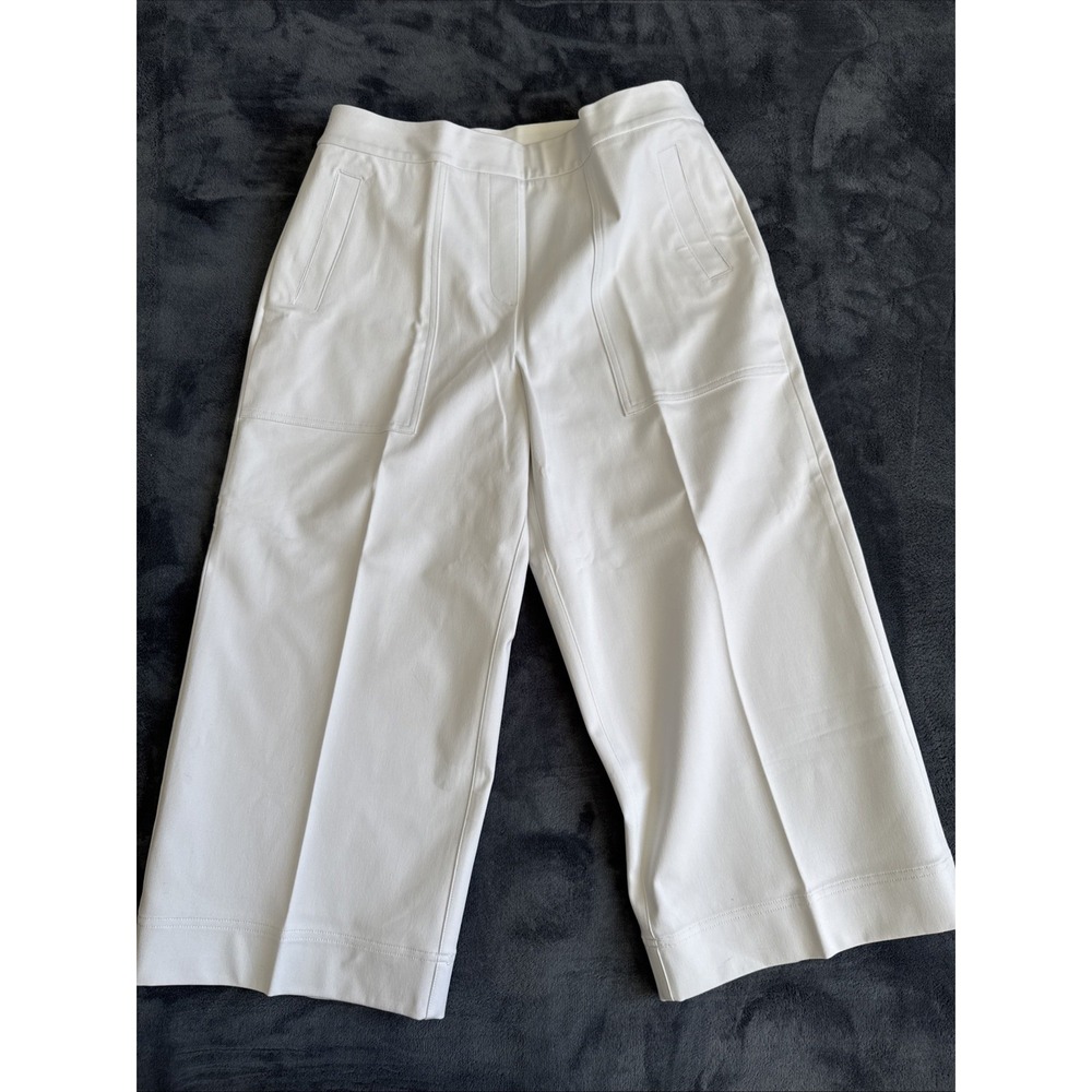 SPANX White Wide-Leg Cropped Pants